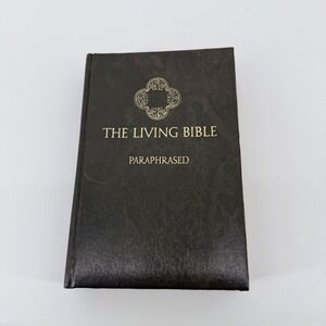Tyndale The Living Bible Paraphrased Green Leatherette Hardcover Book